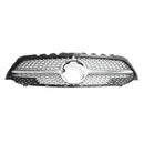 Mercedes-Benz A-sarja W177 2019-2021 Diamond-kuvioinen etupuskurin maski, musta/kromi