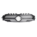 Mercedes-Benz A-sarja W177 2019-2021 Diamond-kuvioinen etupuskurin maski, musta/kromi