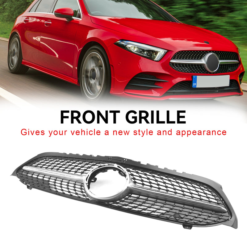 2019-2023 Benz A luokkaW177 Diamond etupuskurin säleikkö Musta