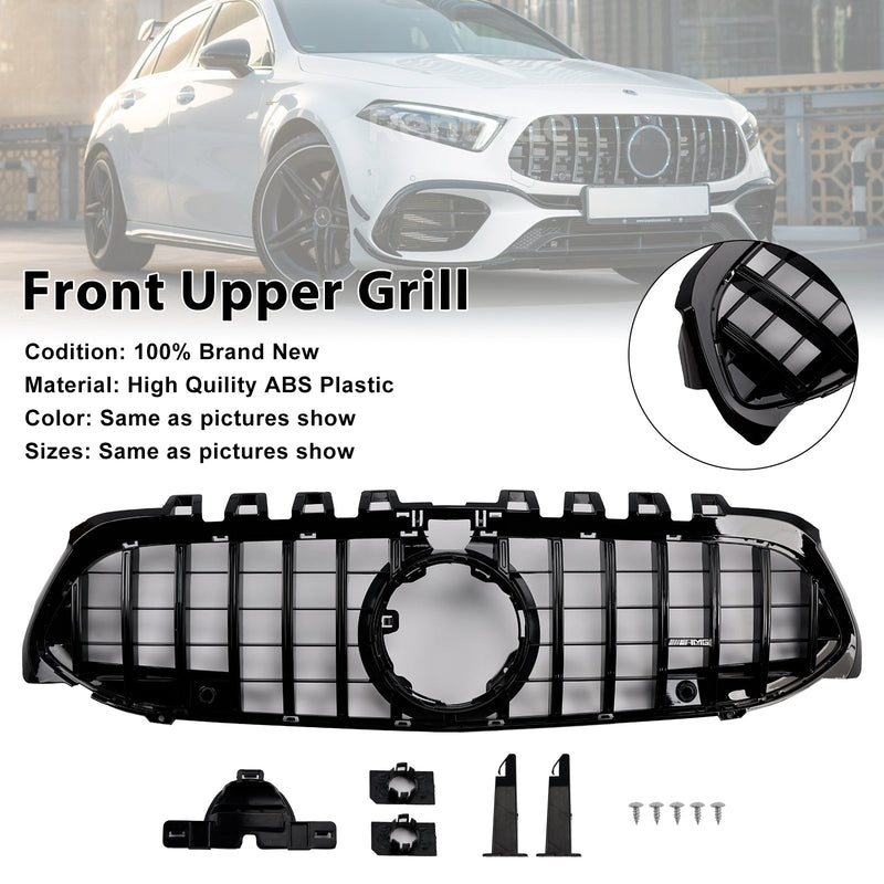 2019-2023 Mercedes-Benz A-sarja W177 GT-tyylinen etupuskurin maski musta