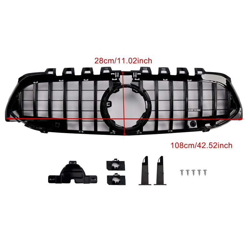 2019-2023 Mercedes-Benz A-sarja W177 GT-tyylinen etupuskurin maski musta