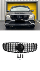 Mercedes Benz GLC X253 C253 2015-2019 etupuskurin säleikkö kiiltävä musta