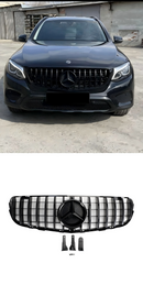 Mercedes Benz GLC X253 C253 2015-2019 etupuskurin säleikkö kiiltävä musta