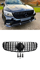 Mercedes Benz GLC X253 C253 2015-2019 etupuskurin säleikkö kiiltävä musta