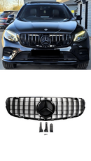 Mercedes Benz GLC X253 C253 2015-2019 etupuskurin säleikkö kiiltävä musta