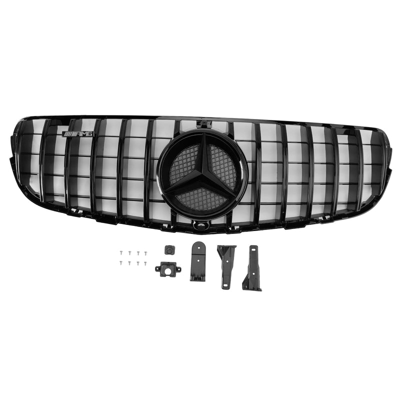 2015–2019 Mercedes Benz GLC X253 C253 Frontstoßstangengrill, Schwarz glänzend