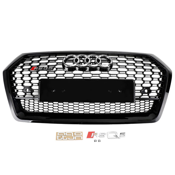 RSQ5 Style Front Honeycomb Mesh Grill Grille Fit Audi Q5 SQ5 2018-2020