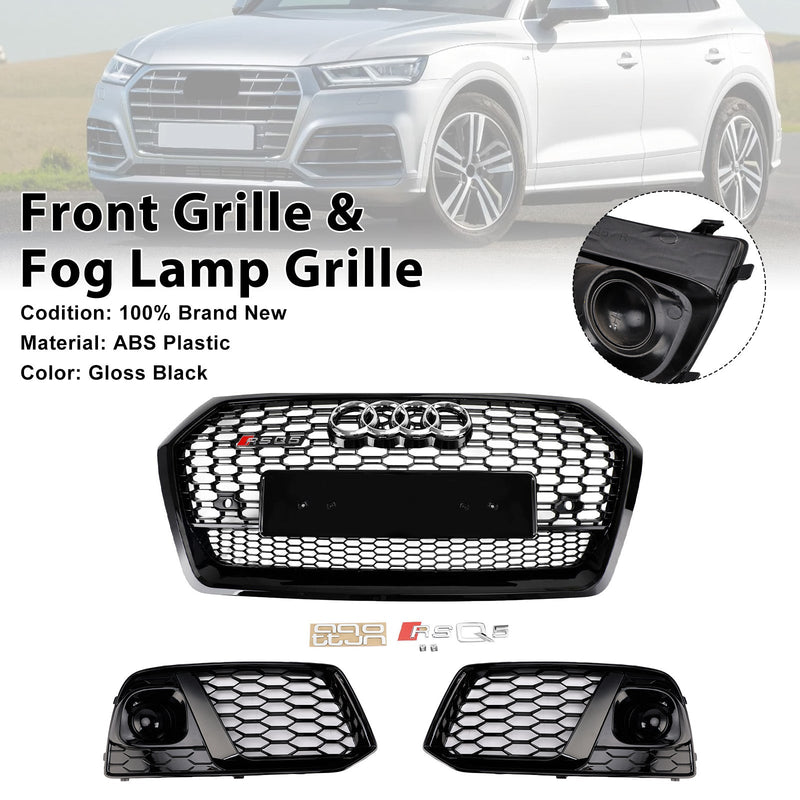 2018 2019 Audi Q5 SQ5 Frontgrill mit Wabengitter und Nebelscheinwerfergitter