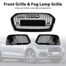 2018 2019 Audi Q5 SQ5 Frontgrill mit Wabengitter und Nebelscheinwerfergitter