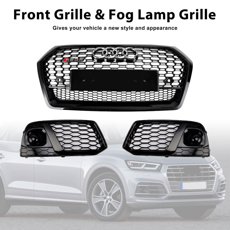 2018 2019 Audi Q5 SQ5 Frontgrill mit Wabengitter und Nebelscheinwerfergitter