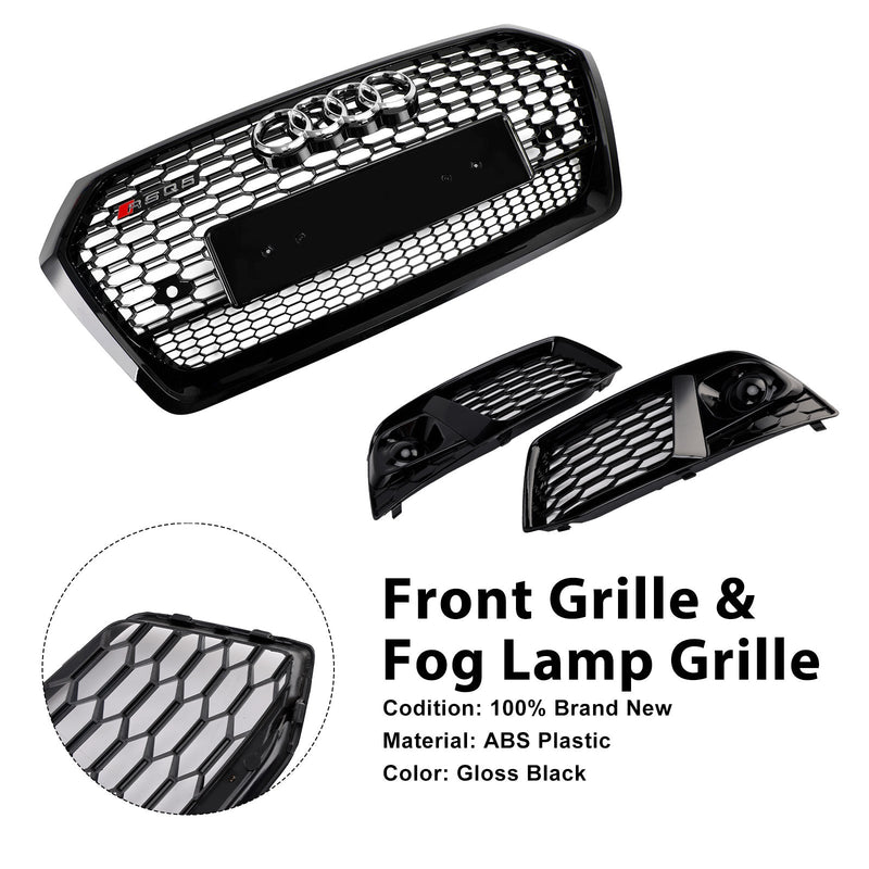 2018 2019 Audi Q5 SQ5 Frontgrill mit Wabengitter und Nebelscheinwerfergitter