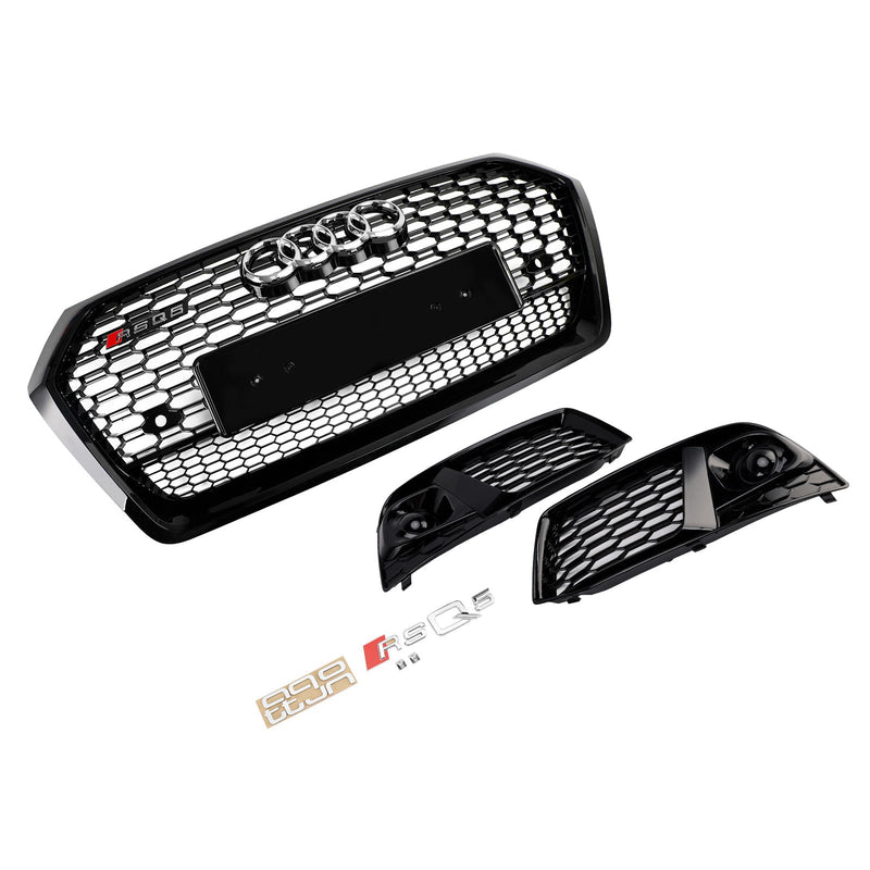 2018 2019 Audi Q5 SQ5 Frontgrill mit Wabengitter und Nebelscheinwerfergitter