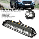 Mattschwarzer Frontgrill mit 3 LED für Ford Transit Custom Trail 2018-2023