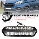 Mattschwarzer Frontgrill mit 3 LED für Ford Transit Custom Trail 2018-2023