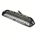 Mattschwarzer Frontgrill mit 3 LED für Ford Transit Custom Trail 2018-2023