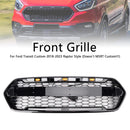 2018–2023 mit 3 LEDs, glänzend schwarz, Ford Transit Custom Trail mit 3 LEDs, Frontstoßstangengrill