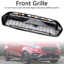 2018–2023 mit 3 LEDs, glänzend schwarz, Ford Transit Custom Trail mit 3 LEDs, Frontstoßstangengrill
