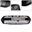 2018–2023 mit 3 LEDs, glänzend schwarz, Ford Transit Custom Trail mit 3 LEDs, Frontstoßstangengrill