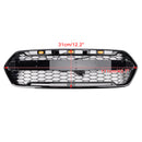 2018–2023 mit 3 LEDs, glänzend schwarz, Ford Transit Custom Trail mit 3 LEDs, Frontstoßstangengrill