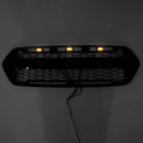 2018–2023 mit 3 LEDs, glänzend schwarz, Ford Transit Custom Trail mit 3 LEDs, Frontstoßstangengrill