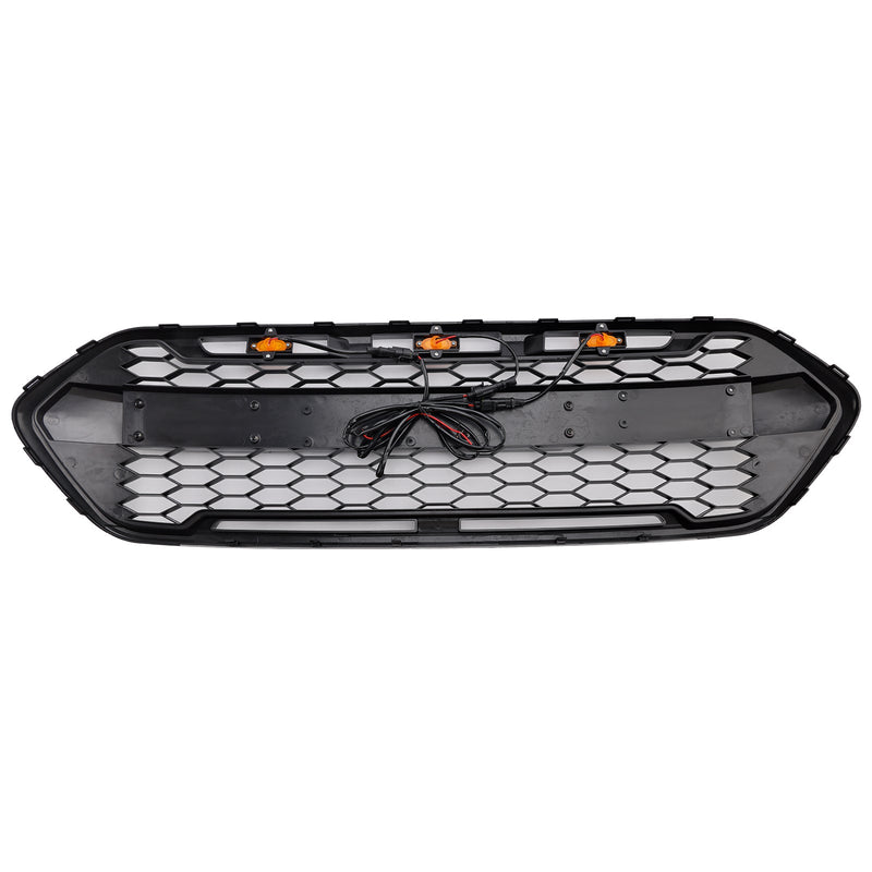 2018–2023 se 3 LED, lesklými černá, Ford Transit Custom Trail se 3 LED, předním podlahovým mřížkou