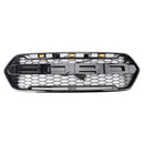 2018–2023 se 3 LED, lesklými černá, Ford Transit Custom Trail se 3 LED, předním podlahovým mřížkou