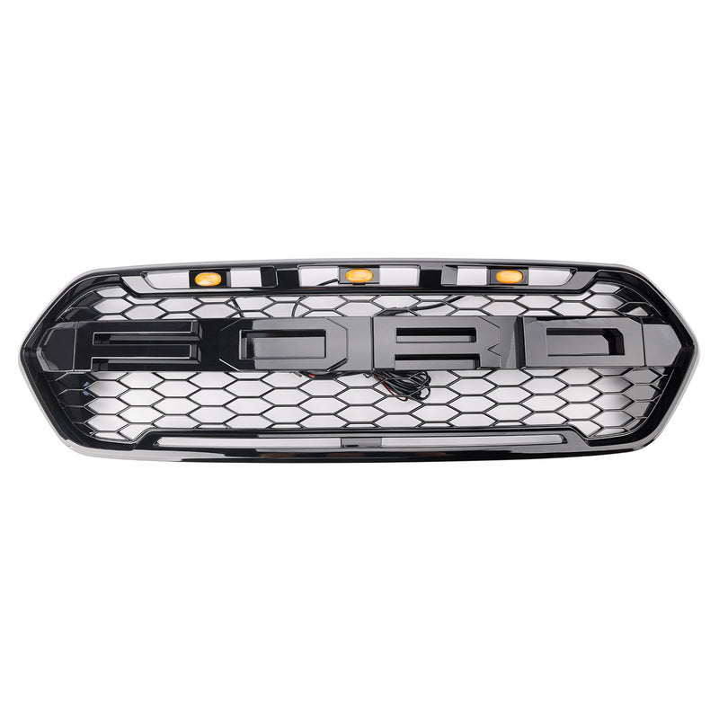 2018–2023 se 3 LED, lesklými černá, Ford Transit Custom Trail se 3 LED, předním podlahovým mřížkou