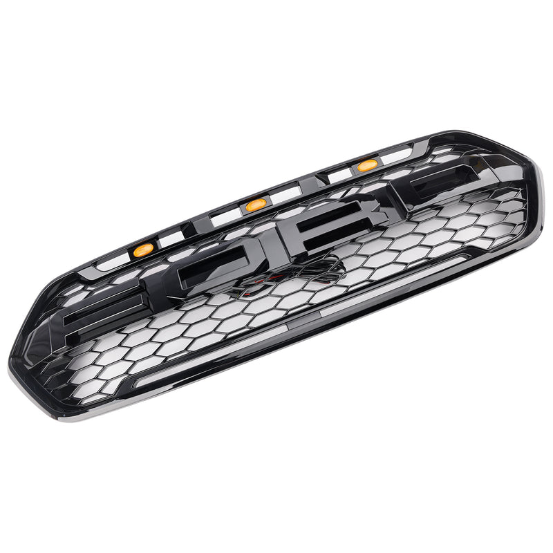 2018–2023 se 3 LED, lesklými černá, Ford Transit Custom Trail se 3 LED, předním podlahovým mřížkou