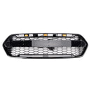 2018–2023 mit 3 LEDs, glänzend schwarz, Ford Transit Custom Trail mit 3 LEDs, Frontstoßstangengrill