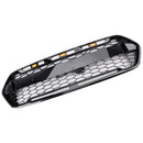 2018–2023 mit 3 LEDs, glänzend schwarz, Ford Transit Custom Trail mit 3 LEDs, Frontstoßstangengrill