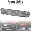 Matowa czarna kratka przedniego zderzaka dla Ford Ranger 2015-2019 T7 W/LED