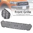Matowa czarna kratka przedniego zderzaka dla Ford Ranger 2015-2019 T7 W/LED