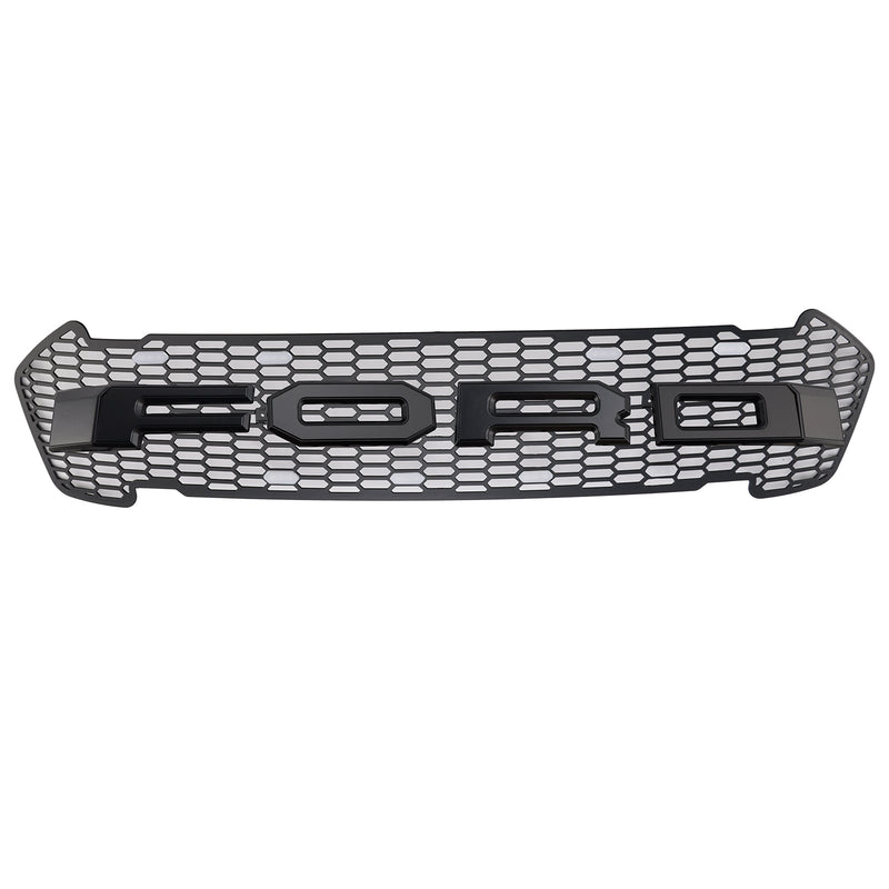 Matt -Black Front -Floor Bar Grill pro Ford Ranger 2015–2019 T7 s LED