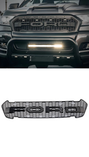 Matt -Black Front -Floor Bar Grill pro Ford Ranger 2015–2019 T7 s LED