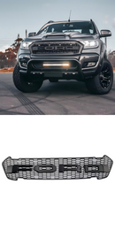 Matt -Black Front -Floor Bar Grill pro Ford Ranger 2015–2019 T7 s LED