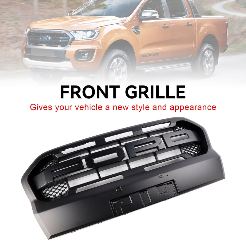 2019–2023 Ford Ranger T8 Mattschwarzer Frontgrill im Ranger Raptor-Stil