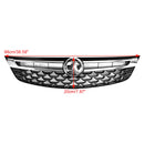 Sort Krom Front Kofanger Grill til Opel Astra K 2015-2019 Facelift