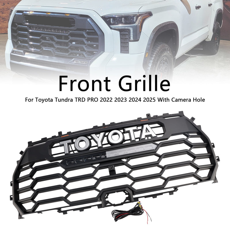 2022-2025 Toyota Tundra TRD PRO Mattschwarzer Frontgrill mit Kameraloch 53101-0C220 53101-0C220