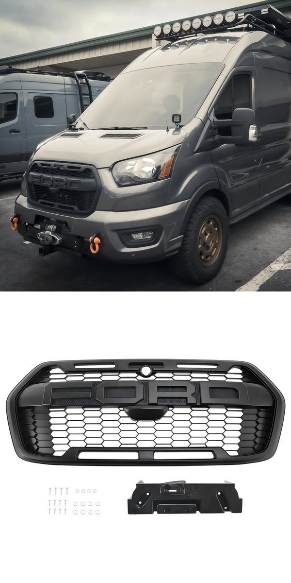 Mřížka předního nárazníku Ford Transit MK8 Trail Raptor Style pasuje od roku 2019, číslo dílu 2467809