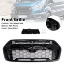 Kühlergrill für Ford Transit ab Baujahr 05.2019 Raptor Look Frontgitter Hochwertiger ABS-Kunststoff Glanzschwarz
