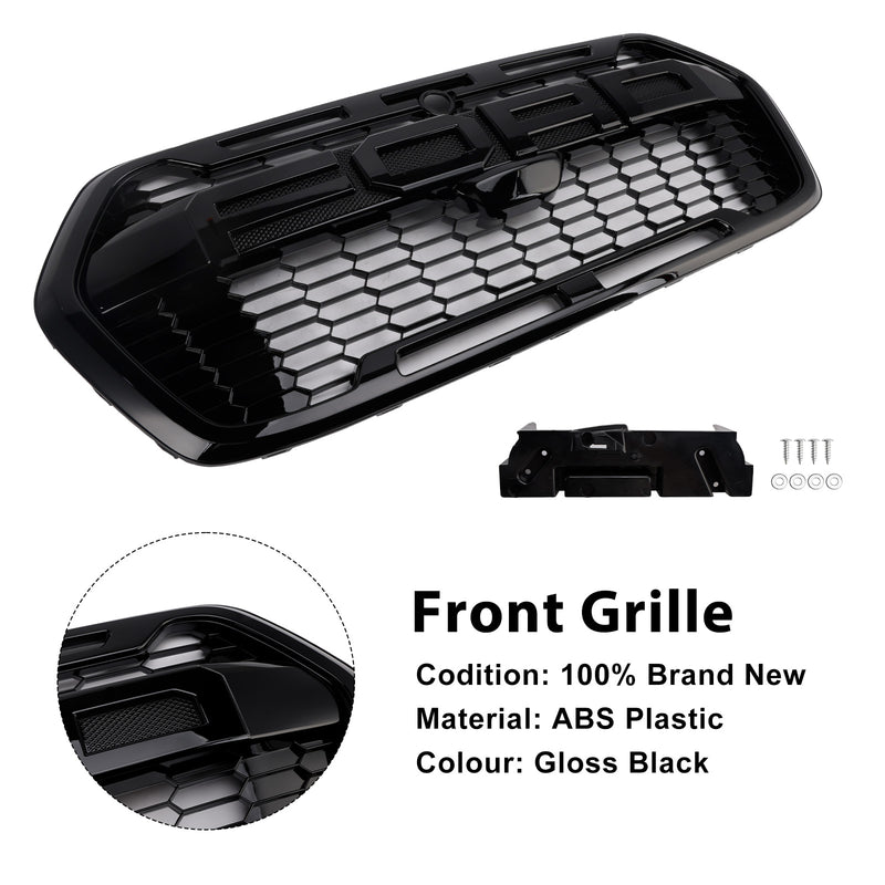 Kühlergrill für Ford Transit ab Baujahr 05.2019 Raptor Look Frontgitter Hochwertiger ABS-Kunststoff Glanzschwarz