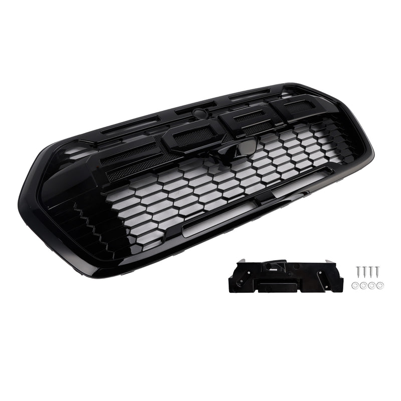 Kühlergrill für Ford Transit ab Baujahr 05.2019 Raptor Look Frontgitter Hochwertiger ABS-Kunststoff Glanzschwarz
