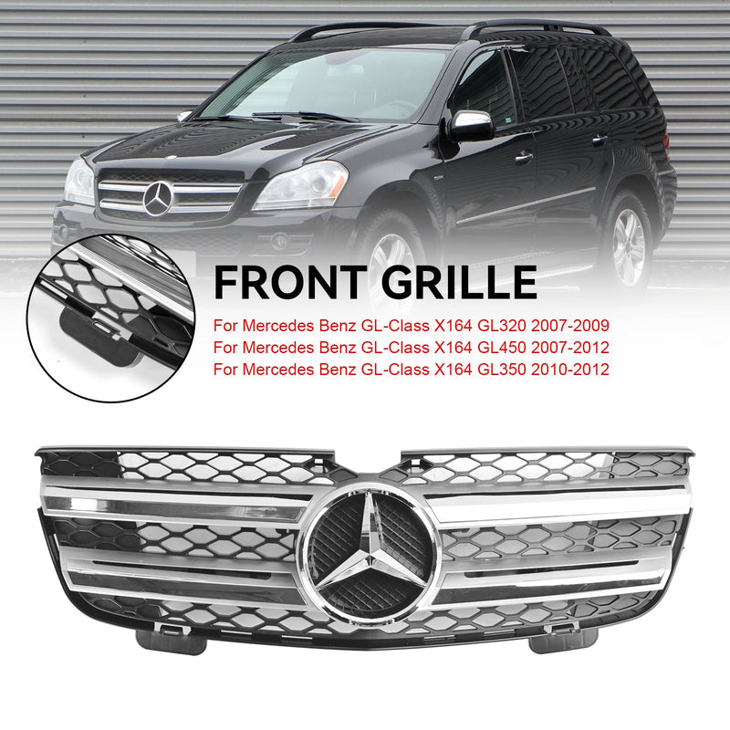 Frontfangergrill Passer til Mercedes Benz GL Class X164 2007-2009 Krom