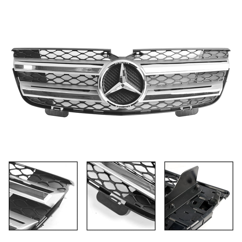 Frontfangergrill Passer til Mercedes Benz GL Class X164 2007-2009 Krom