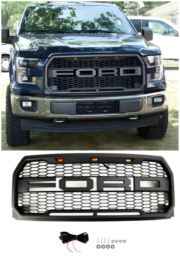 2015 2017 Ford F150 Raptor Style w/LED -korvaava etulattiavarsi