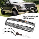 Raptor Stil Front Mesh Hauben Grill Passend für Ford F150 2004-2008 mit LED