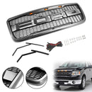 Raptor Stil Front Mesh Hauben Grill Passend für Ford F150 2004-2008 mit LED