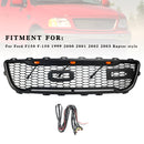 1999-2003 Ford F150 LED Raptor estilo preto fosco grade frontal em favo de mel