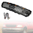 1999-2003 Ford F150 LED Raptor estilo preto fosco grade frontal em favo de mel