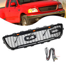 1999-2003 Ford F150 LED Raptor estilo preto fosco grade frontal em favo de mel